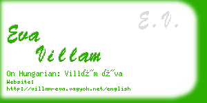 eva villam business card